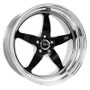 Weld S71 20x12 / 5x115mm BP / 6.8in. BS / 3.18 ID Black Wheel (High Pad) - Non-Beadlock