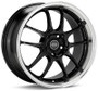 Enkei PF01 17x9 5x114.3 48mm Offset 75mm Bore Diameter Black w/ Machined Lip Wheel
