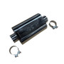 Kooks 3in Oval Clamp In Center/Center Muffler 12in Long Body Polished Stainless Steel