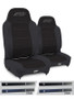 PRP 03-06 Jeep Wrangler TJ Enduro High Back Reclining Suspension Seats Kit - Black (Pair)