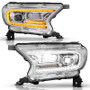 ANZO 19-23 Ford Ranger (Factory Halogen Models) Full LED Proj Headlights DRL/SeqSig Chrome - Pair