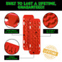 Rhino USA Recovery Traction Boards - Red (Pair)