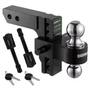 Rhino USA 8In Heavy Duty Drop Hitch - 2In (Black)