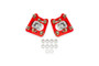 BMR 94-04 Ford Mustang Steel Caster Camber Plates - Red