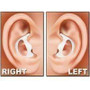 Rugged Radios Rubber Ear Mold Buds for Acoustic Tubes Left Ear / Dark Color