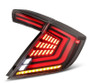 AlphaRex 16-21 Honda Civic Hatchback/ Type-R FK8 Nova-Series LED Tail Lights (Pair) - Alpha Black