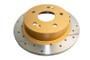 DBA 97-03 Honda Accord 3.0L Rear Drilled & Slotted Rotor (w/Gold Hat)