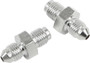 Jic To -3 Tube Adapter Pair 3/8-24 Male Chrome 3/8"