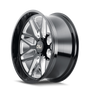 Cali Off-Road 9115 Invader 22x12 / 8x165.1 BP / -51mm Offset / 125.2mm Hub Gloss Black Milled Wheel