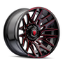 American Truxx AT1919 Evolution 22x12 / 6x135 BP / -44mm Offset / 87.1mm Hub Gls Blk Prizm Red Wheel