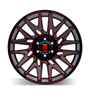 American Truxx AT1919 Evolution 22x12 / 6x135 BP / -44mm Offset / 87.1mm Hub Gls Blk Prizm Red Wheel