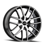 Touren 3260 TR60 18x8 / 5x100/114.3 BP / 40mm Offset / 72.62mm Hub Gloss Black Machined Wheel