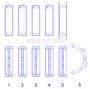 King Engine Bearings Ford 281 4.6L Sohc 16V (Size +0.25mm) Main Bearing Set