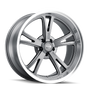 Ridler 606 17x7 / 5x120.65 BP / 0mm Offset / 83.82mm Hub Gloss Grey Machined Wheel