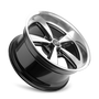 Ridler 652 17x8 / 5x120.65 BP / 0mm Offset / 83.82mm Hub Gls Blk w/ Diamond Cut Face & Lip Wheel