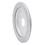 R1 13-14 Ford Mustang Rear Left Drilled & Slotted Geo-Carbon Rotor