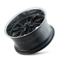 Ridler 650 18x8 / 5x120.65 BP / 0mm Offset / 83.82mm Hub Matte Black Polished Wheel