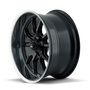 Ridler 650 17x8 / 5x120.65 BP / 0mm Offset / 83.82mm Hub Matte Black Polished Wheel