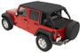 Bestop 07-09 Jeep Wrangler JK 4-Door Header Safari Bikini (Black Diamond)
