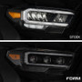 Form Lighting 2016-2023 Toyota Tacoma LED Projector Headlights with Selectable DRL Chrome (Pair)