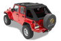 Bestop 07-18 Jeep Wrangler JK 4-Door A-Top Trektop (Prem Blk Twill Tinted Windows No Door Skins)