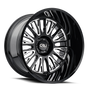 Cali Off-Road 9116 Vertex 22x12 / 6x135 BP / -44mm Offset / 87.1mm Hub Gloss Black Milled Wheel