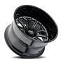 Cali Off-Road 9117 Auburn 24x14 / 8x180 BP / -76mm Offset / 124.1mm Hub Gloss Black Milled Wheel