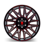American Truxx AT1919 Evolution 22x12 / 8x180 BP / -44mm OS / 124.2mm Hub Gls Blk Prizm Red Wheel