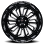 American Truxx AT1916 Butcher 24x14 / 6x139.7 BP / -76mm Offset / 106mm Hub Gloss Black Milled Wheel