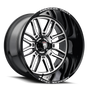 American Truxx AT1915 Restless 24x14 / 6x139.7 BP / -76mm Offset / 106mm Hub Gls Blk Mill Wheel