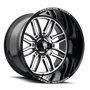 American Truxx AT1915 Restless 24x14 / 6x139.7 BP / -76mm Offset / 106mm Hub Gls Blk Mach Wheel