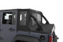 Bestop 07-18 Jeep Wrangler JK 4-Door Halftop Soft Top (Premium Black Twill)