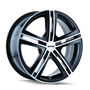 Touren 3262 TR62 18x7.5 / 5x100/114.3 BP / 40mm Offset / 72.62mm Hub Gloss Black Machined Wheel