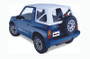 Bestop 89-94 Tracker/Sidekick Replace A-Top (White Denim Clear Windows No Door Skins Included)