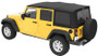 Bestop 07-09 Jeep Wrangler JK 4-Door Rep A-Top (Blk Diamond Sailcloth Tinted Windows No Door Skins)