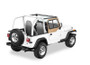 Bestop 97-06 Jeep Wrangler TJ Upper Door Sliders (Dark Tan Dual Sliding Window)