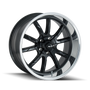 Ridler 650 17x7 / 5x120.65 BP / 0mm Offset / 83.82mm Hub Matte Black Polished Wheel