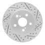 R1 16-22 Toyota Prius Prime Front Right Drilled & Slotted Geo-Carbon Rotor