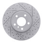 R1 11-18 BMW X4 Front Right Drilled & Slotted Geo-Carbon Rotor