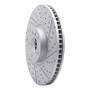 R1 10-11 BMW X6 Left Front Drilled & Slotted Geo-Carbon Rotor