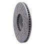 R1 10-11 BMW X6 Left Front Drilled & Slotted Geo-Carbon Rotor