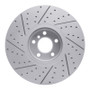 R1 10-11 BMW X6 Left Front Drilled & Slotted Geo-Carbon Rotor