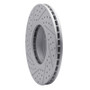 R1 07-18 BMW X6 Front Right Drilled & Slotted Geo-Carbon Rotor