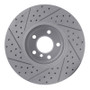 R1 07-18 BMW X6 Front Right Drilled & Slotted Geo-Carbon Rotor