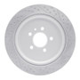 R1 13-14 Ford Mustang Rear Right Drilled & Slotted Geo-Carbon Rotor