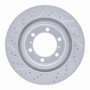 R1 10-24 Lexus Gx460 Front Right Drilled & Slotted Geo-Carbon Rotor
