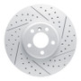 R1 02-06 BMW X5 Front Right Drilled & Slotted Geo-Carbon Rotor