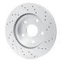 R1 06-18 Lexus Hs250H Front Left Drilled & Slotted Geo-Carbon Rotor