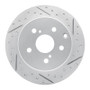 R1 06-18 Lexus Hs250H Rear Right Drilled & Slotted Geo-Carbon Rotor