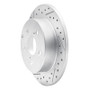 R1 06-18 Lexus Hs250H Rear Left Drilled & Slotted Geo-Carbon Rotor